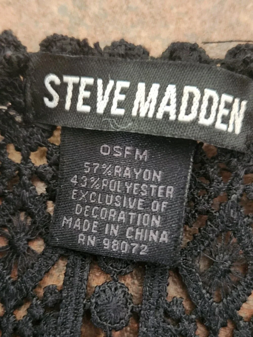Steve Madden Black Lightweight Kimono Stlye Cover-Up. Size - OSFM